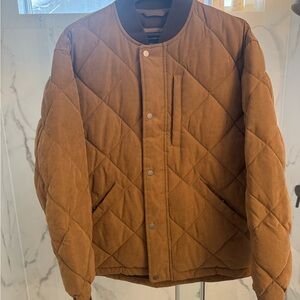 Abercrombie & Fitch Men's Quilted Tan Puffer Jacket
